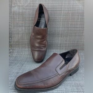 Monte Rosso Men's Luca Loafers Dress Shoes Brown Leather Slip On Size 9.5M
